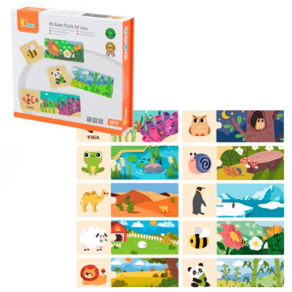 Puzzle VIGA Кто и где живет 1+/ Количество деталей: 24 photo 4