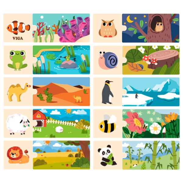Puzzle VIGA Кто и где живет 1+/ Количество деталей: 24 photo 5