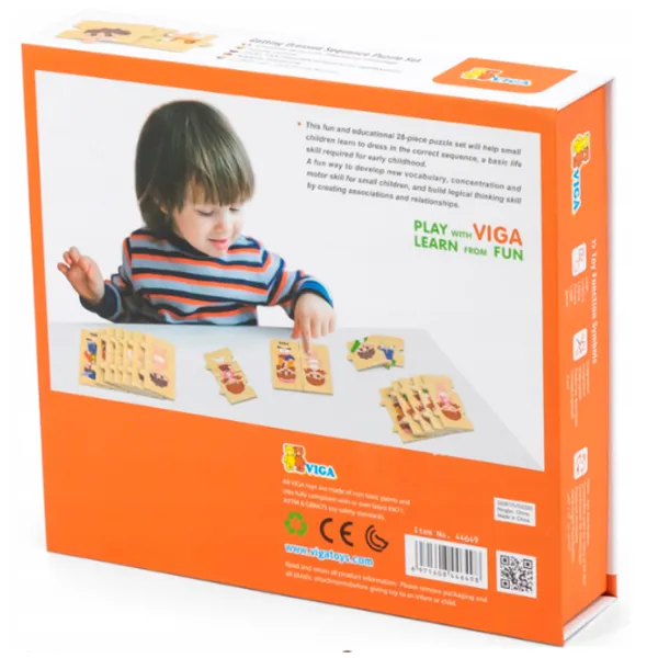 Puzzle VIGA Учимся одеваться 1+/ Количество деталей: 28 photo 2