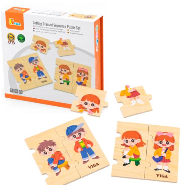 Puzzle VIGA Учимся одеваться 1+/ Количество деталей: 28 photo 3