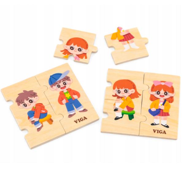 Puzzle VIGA Учимся одеваться 1+/ Количество деталей: 28 photo 5