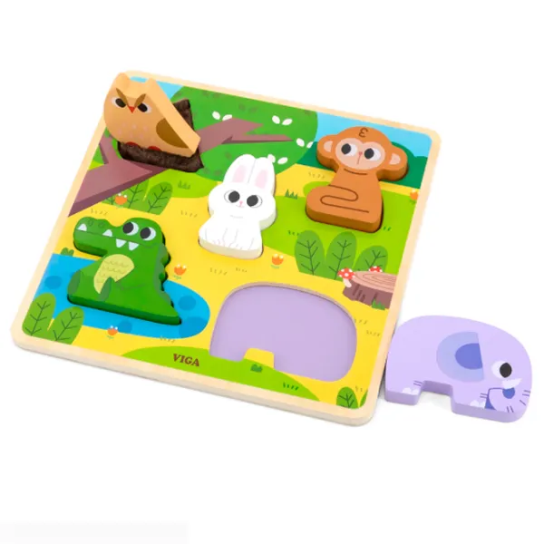 Puzzle VIGA Animalele din pădure 1+/ Numărul de piese: 5 photo 2