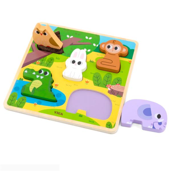 Puzzle VIGA Animalele din pădure 1+/ Numărul de piese: 5 photo 2