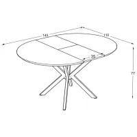 Masă de bucătărie extensibilă Magnus Dobok MDF/ Resif photo 6