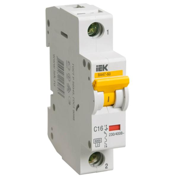 Автоматический выключатель IEK MVA41-1-016-C Модульная/ 16 A photo 1