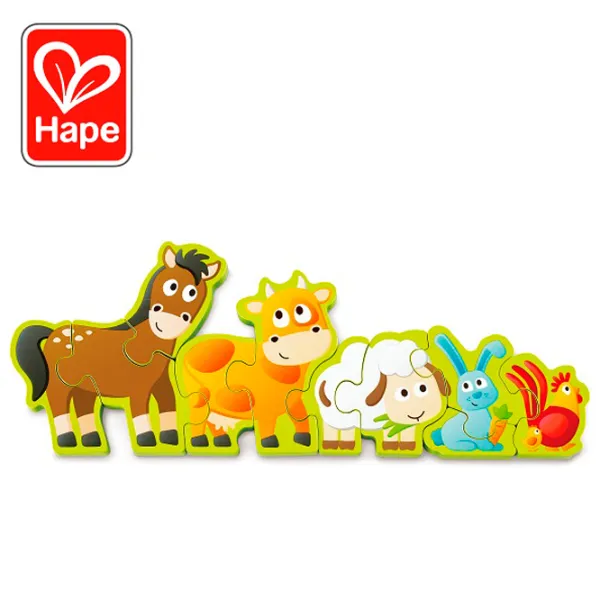 Puzzle Hape Зверята на ферме 3+/ Количество деталей: 24 photo 3