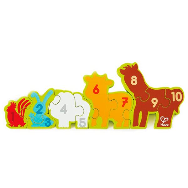 Puzzle Hape Зверята на ферме 3+/ Количество деталей: 24 photo 4