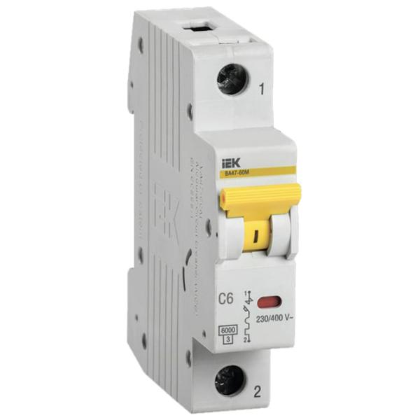 Автоматический выключатель IEK MVA41-1-006-C Модульная/ 6 A photo 1