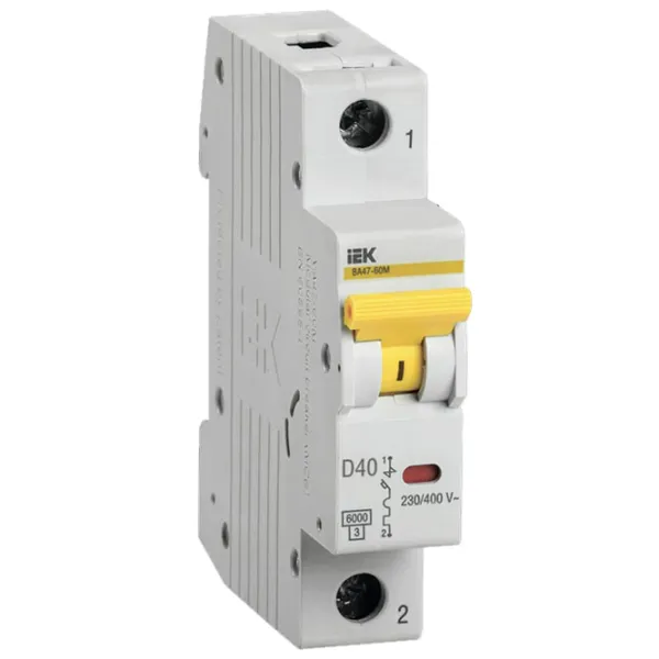 Автоматический выключатель IEK MVA41-1-040-D Модульная/ 40 A photo 1 Автоматический выключатель IEK MVA41-1-040-D Модульная/ 40 A photo 1