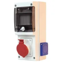 Bloc cu priză Scame 632D.1W 346 - 415 V/ Type DIN/ Gray