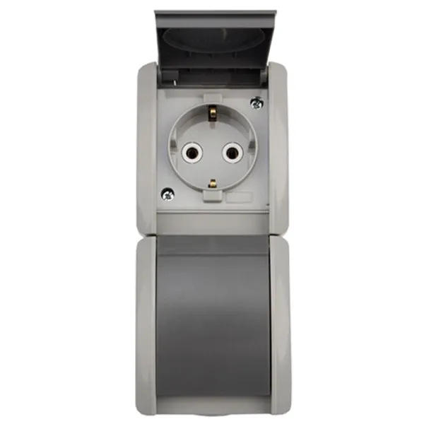 Розетка Kranz KR-78-0615 250 В/ Type-F/ Серый photo 1 Розетка Kranz KR-78-0615 250 В/ Type-F/ Серый photo 1