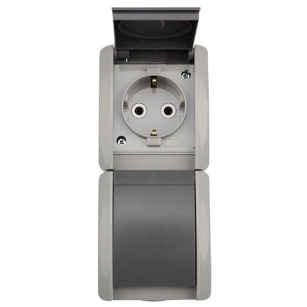 Розетка Kranz KR-78-0615 250 В/ Type-F/ Серый photo 1 Розетка Kranz KR-78-0615 250 В/ Type-F/ Серый photo 1
