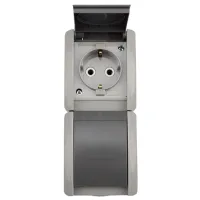 Priză Kranz KR-78-0615 250 V/ Type-F/ Gray