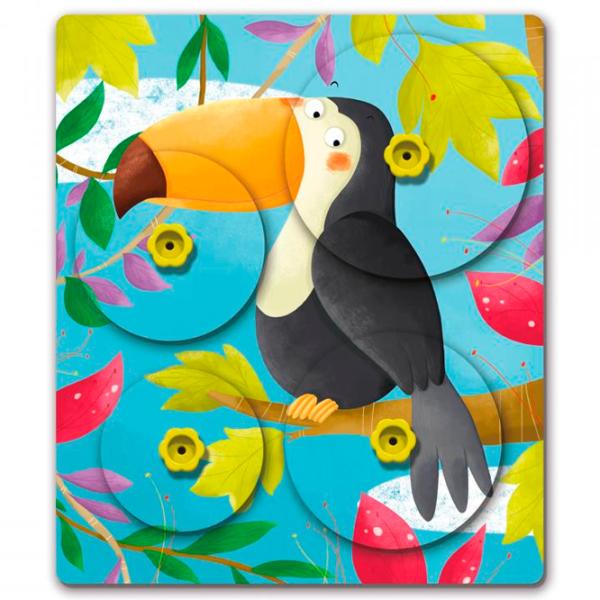 Puzzle Quercetti Giro Puzzle Montessori 3+/ Numărul de piese: 16 photo 2