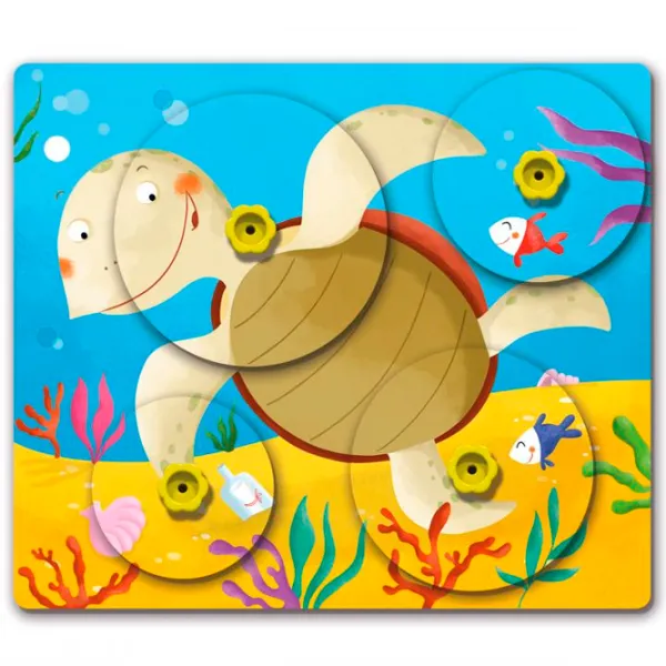 Puzzle Quercetti Giro Puzzle Montessori 3+/ Numărul de piese: 16 photo 3