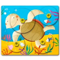 Puzzle Quercetti Giro Puzzle Montessori 3+/ Numărul de piese: 16 photo 3