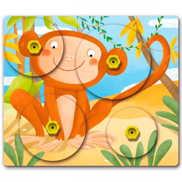 Puzzle Quercetti Giro Puzzle Montessori 3+/ Numărul de piese: 16 photo 4