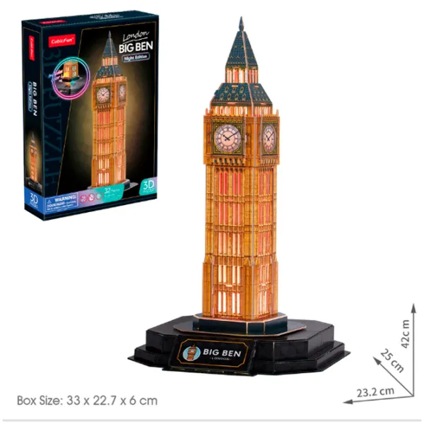 Puzzle 3D CubicFun Big Ben 8+/ Numărul de piese: 32 photo 5