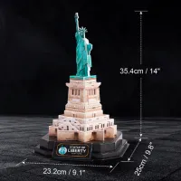 Puzzle 3D CubicFun Statuia Libertății 8+/ Numărul de piese: 79 photo 4