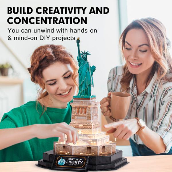 Пазл 3D CubicFun Статуя Свободы 8+/ Количество деталей: 79 photo 5