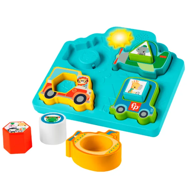 Puzzle Fisher Price Vehicule forme și sunete de la 6 luni/ Numărul de piese: 6 photo 3