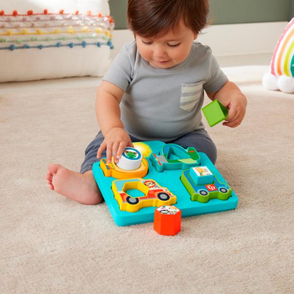 Puzzle Fisher Price Vehicule forme și sunete de la 6 luni/ Numărul de piese: 6 photo 4