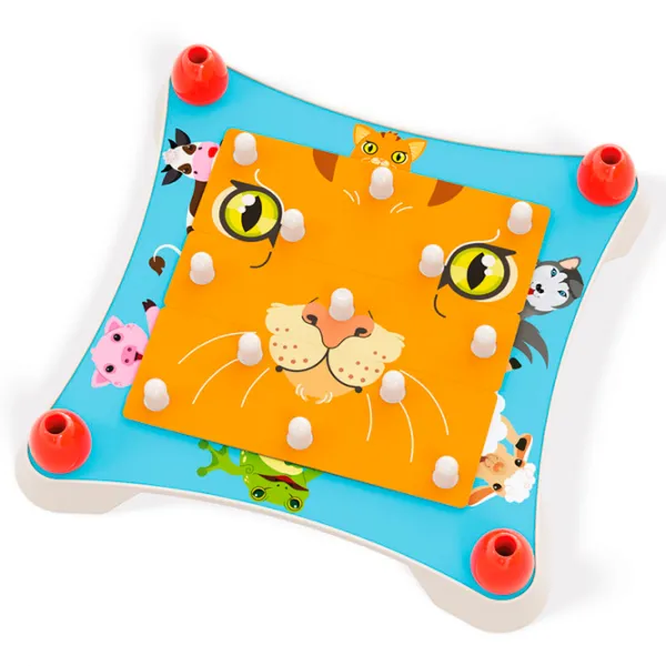 Puzzle Quercetti GUESS THE ANIMAL FACE 3+/ Количество деталей: 12 photo 2