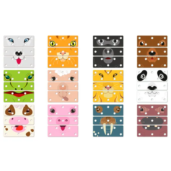 Puzzle Quercetti GUESS THE ANIMAL FACE 3+/ Количество деталей: 12 photo 4