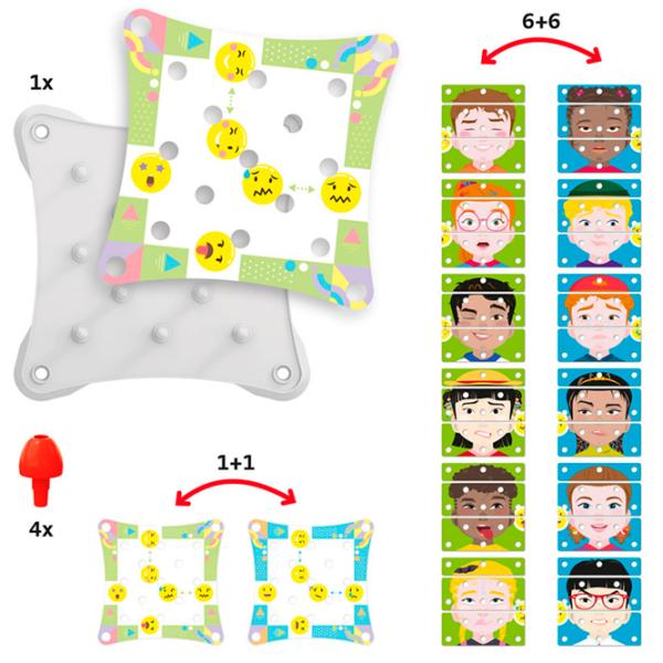 Puzzle Quercetti MAKE A FACE 3+/ Numărul de piese: 12 photo 3