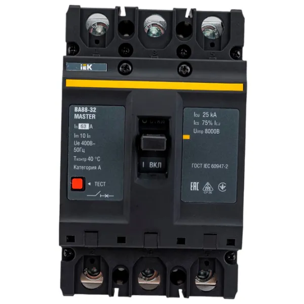 Автоматический выключатель IEK SVA10-3-0063-02 Силовой/ 63 A photo 1 Автоматический выключатель IEK SVA10-3-0063-02 Силовой/ 63 A photo 1