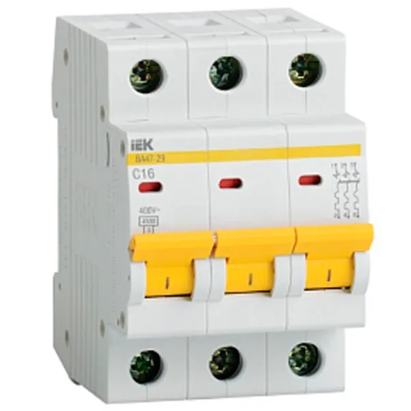 Автоматический выключатель IEK MVA21-3-010-B Силовой/ 10 A photo 1