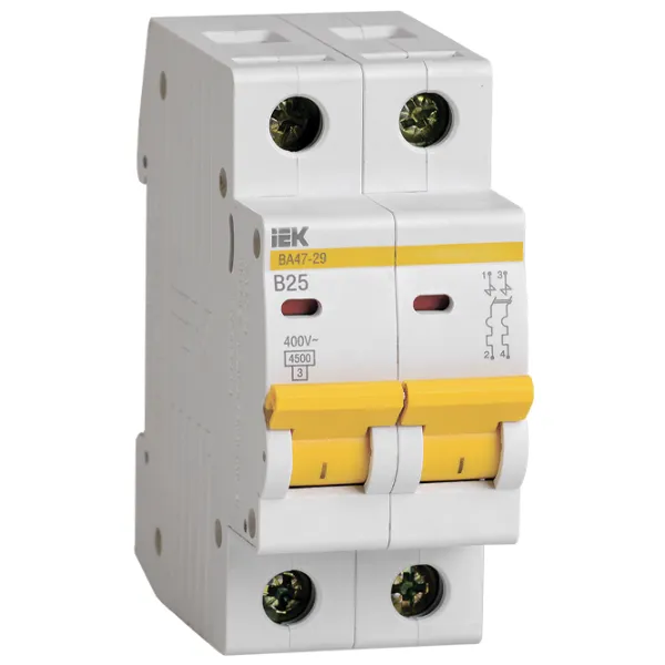 Автоматический выключатель IEK MVA21-2-025-B Модульная/ 25 A photo 1
