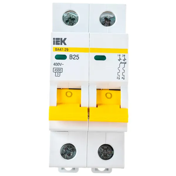 Автоматический выключатель IEK MVA21-2-025-B Модульная/ 25 A photo 2