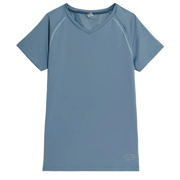 Tricou pentru femei 4F 4FAW23TFTSF426-33S 100% bumbac/ Blue photo 1