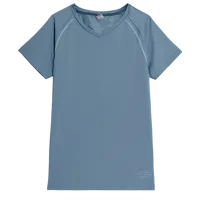Tricou pentru femei 4F 4FAW23TFTSF426-33S 100% bumbac/ Blue