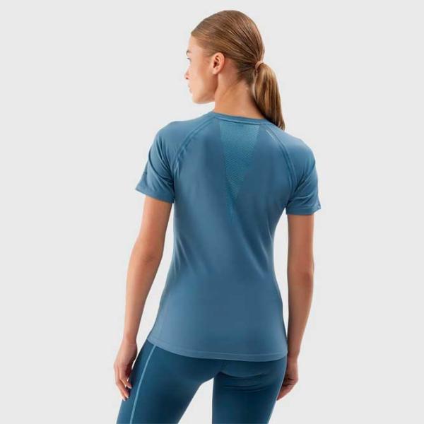 Tricou pentru femei 4F 4FAW23TFTSF426-33S 100% bumbac/ Blue photo 4