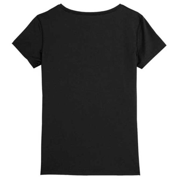 Футболка для женщин 4F 4FAW23TFTSF445 90% полиэстер, 10% эластан/ Black photo 2