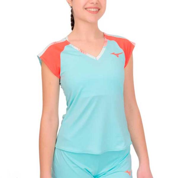 Tricou pentru femei Mizuno 62GAA201 84% poliester/ Light Blue photo 1