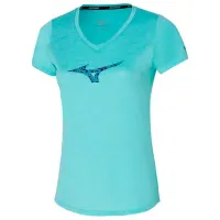 Футболка для женщин Mizuno J2GA2207 100% полиэстер/ Небесно Голубой