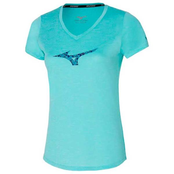 Tricou pentru femei Mizuno J2GA2207 100% poliester/ Sierra Blue photo 1