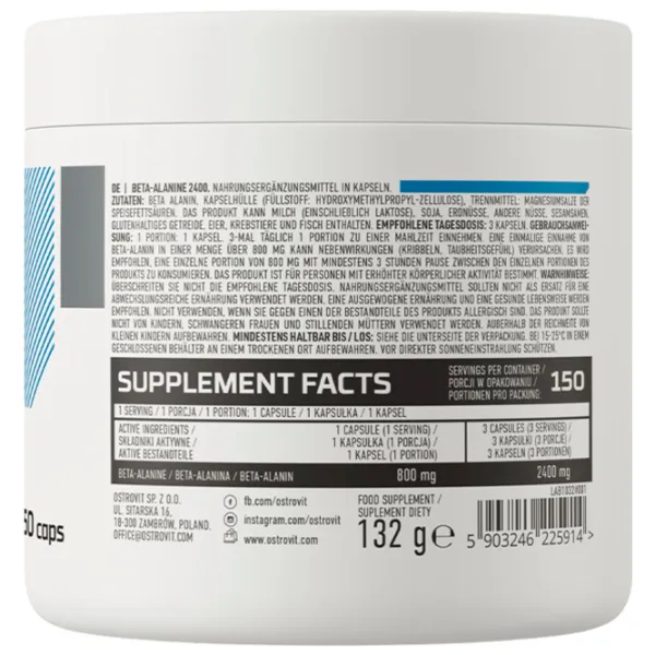 Аминокислоты OstroVit Beta-Alanine 2400 (5903246225914) 132 г photo 3 Аминокислоты OstroVit Beta-Alanine 2400 (5903246225914) 132 г photo 3