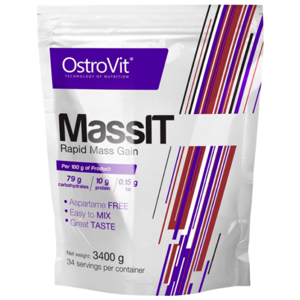 Gainer OstroVit Mass IT (5902232612103) 3400 g photo 1 Gainer OstroVit Mass IT (5902232612103) 3400 g photo 1
