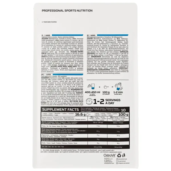 Gainer OstroVit Mass IT (5902232610482) 1000 g photo 3 Gainer OstroVit Mass IT (5902232610482) 1000 g photo 3