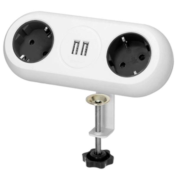 Розетка ORNO ORAE13133GSW 230 - 240 В/ Type-E/ White photo 1