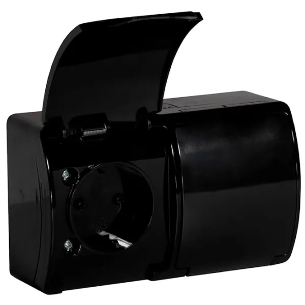 Priză ORNO OROE7106GSB 220 - 240 V/ Type-E/ Black photo 1 Priză ORNO OROE7106GSB 220 - 240 V/ Type-E/ Black photo 1