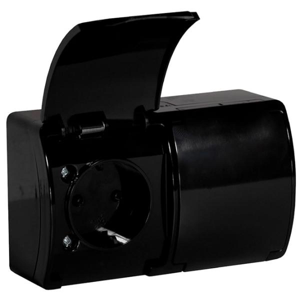 Priză ORNO OROE7106GSB 220 - 240 V/ Type-E/ Black photo 1 Priză ORNO OROE7106GSB 220 - 240 V/ Type-E/ Black photo 1