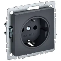 Priză IEK BR-R14-16-K53 230 V/ Type-F/ Graphite