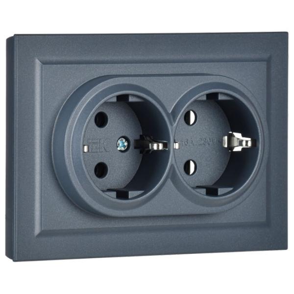 Priză IEK BR-R21-16-K35-F 230 V/ Type-F/ Sea wave photo 1 Priză IEK BR-R21-16-K35-F 230 V/ Type-F/ Sea wave photo 1