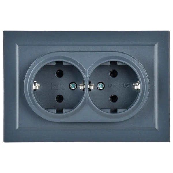 Priză IEK BR-R21-16-K35-F 230 V/ Type-F/ Sea wave photo 5 Priză IEK BR-R21-16-K35-F 230 V/ Type-F/ Sea wave photo 5