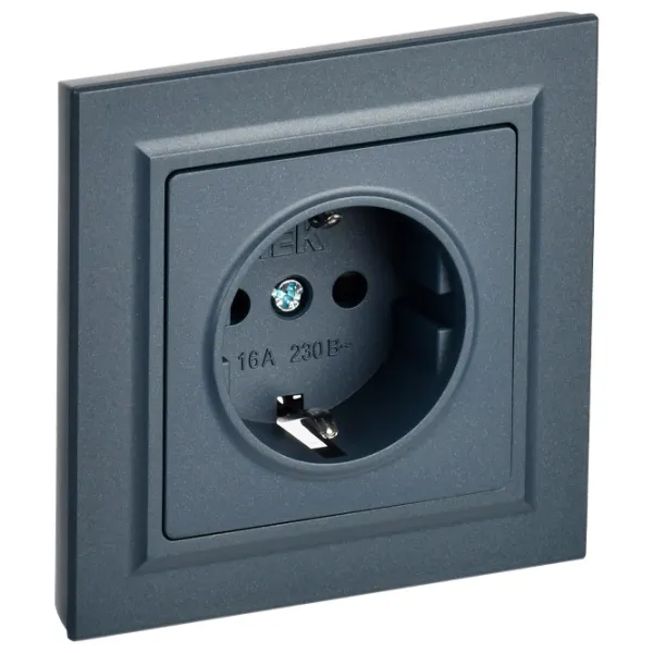 Priză IEK BR-R14-16-K35-F 230 V/ Type-F/ Sea wave photo 1 Priză IEK BR-R14-16-K35-F 230 V/ Type-F/ Sea wave photo 1